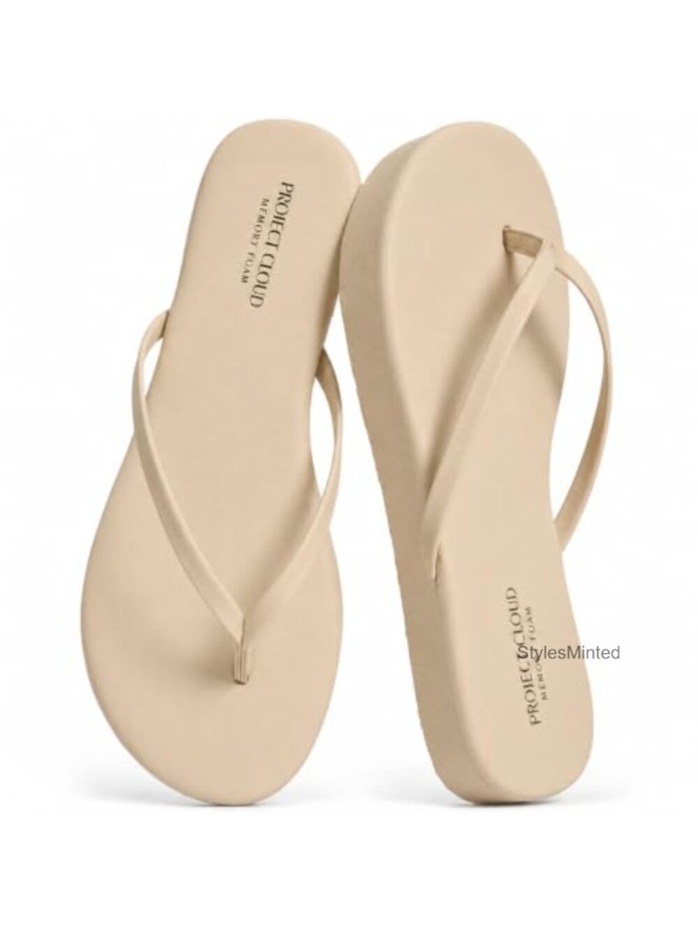 Women's Platform Flip Flops Sandals Memory Foam Non-Slip Summer